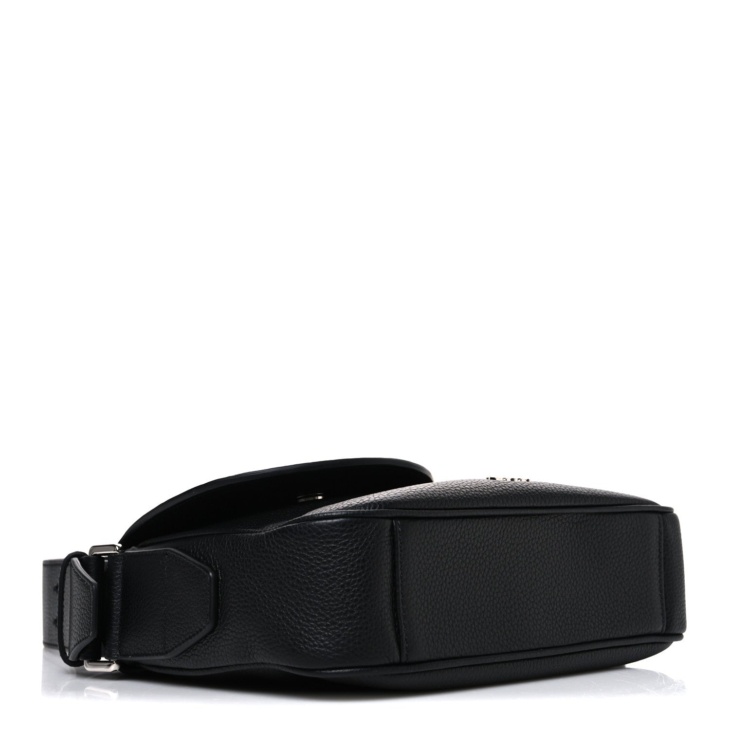 Christian Dior Grained Calfskin Saddle Messenger Bag Black 4 of 10