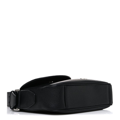 Christian Dior Grained Calfskin Saddle Messenger Bag Black 4 of 10