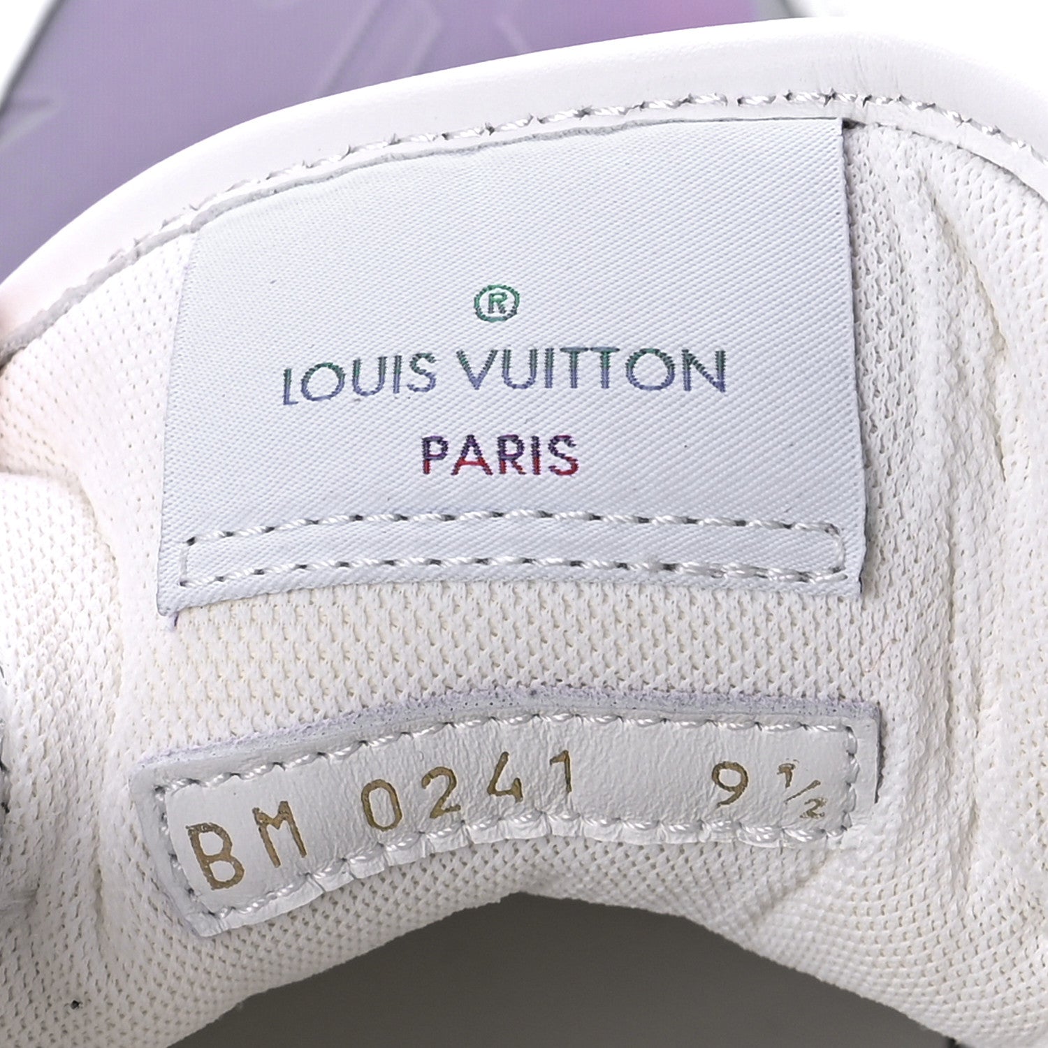 Louis Vuitton Calfskin Iridescent Monogram Rivoli Sneakers 9.5 White 10 of 10