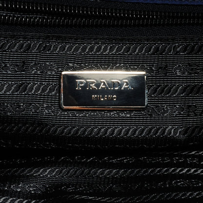 Prada Tessuto Saffiano Leather Tote Bleuette Blue 8 of 10