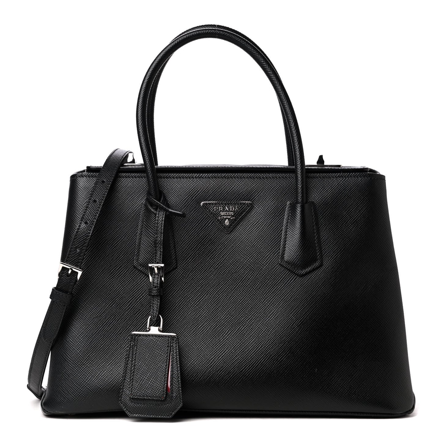 Saffiano Cuir Twin Tote Black