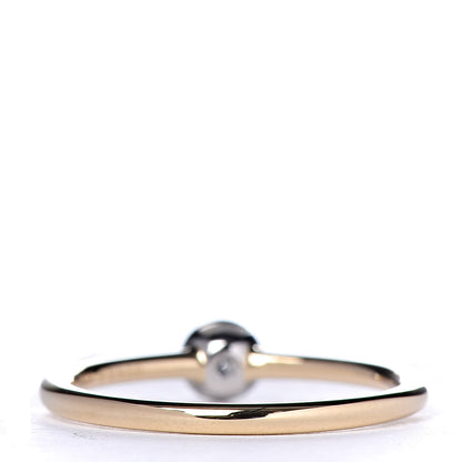 Tiffany Platinum 18K Yellow Gold Diamond .17ct Bezet Ring 49 5 3 of 4