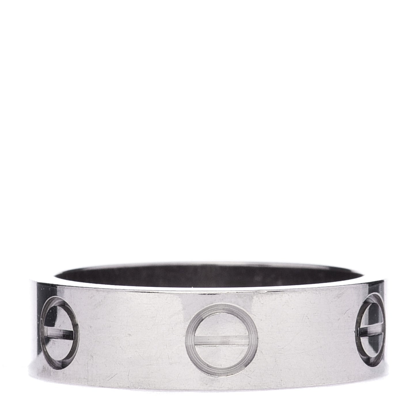 18K White Gold 5.5mm LOVE Ring 54 6.75