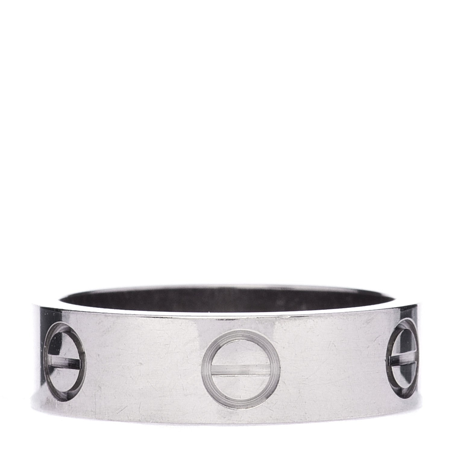 Cartier 18K White Gold 5.5mm LOVE Ring 54 6.75 3 of 6