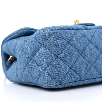 Chanel Denim Quilted Mini Pearl Crush Flap Blue 8 of 11