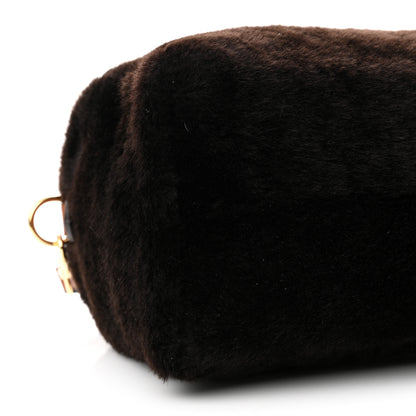 Louis Vuitton Shearling Monogram LV Ski Cozygram Speedy Bandouliere 25 Chocolate Cream 8 of 10