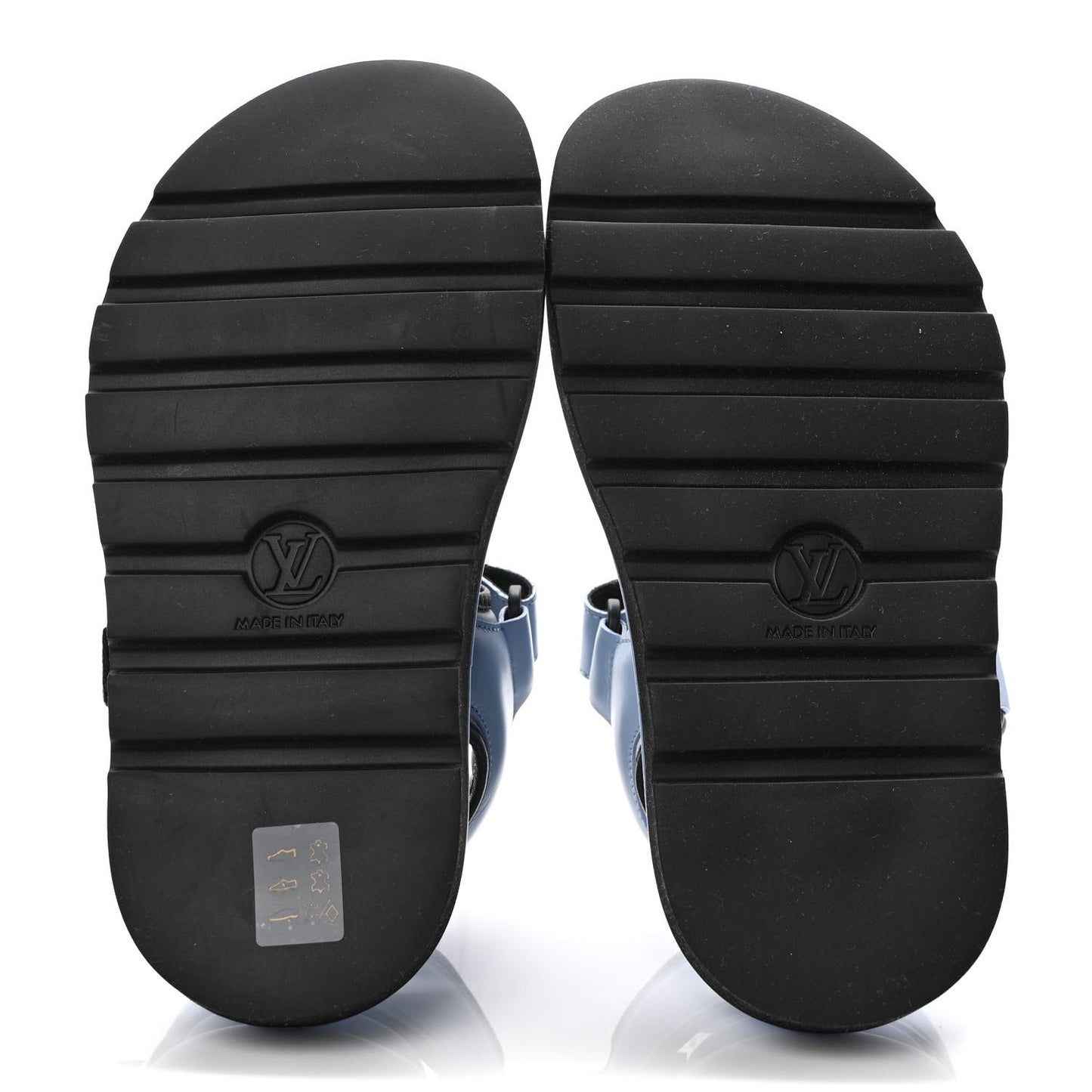 Calfskin Pool Pillow Flat Comfort Sandals 36 Blue