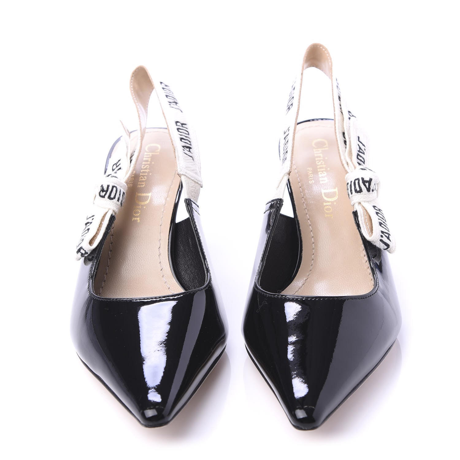 Christian Dior Patent Ribbon J'Adior Slingback 65mm Pumps 36 Black 2 of 8