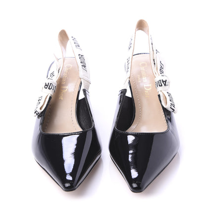 Christian Dior Patent Ribbon J'Adior Slingback 65mm Pumps 36 Black 2 of 8