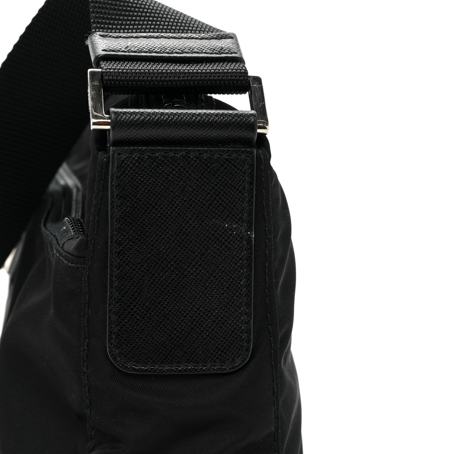 Prada Tessuto Nylon Messenger Bag Black 10 of 10