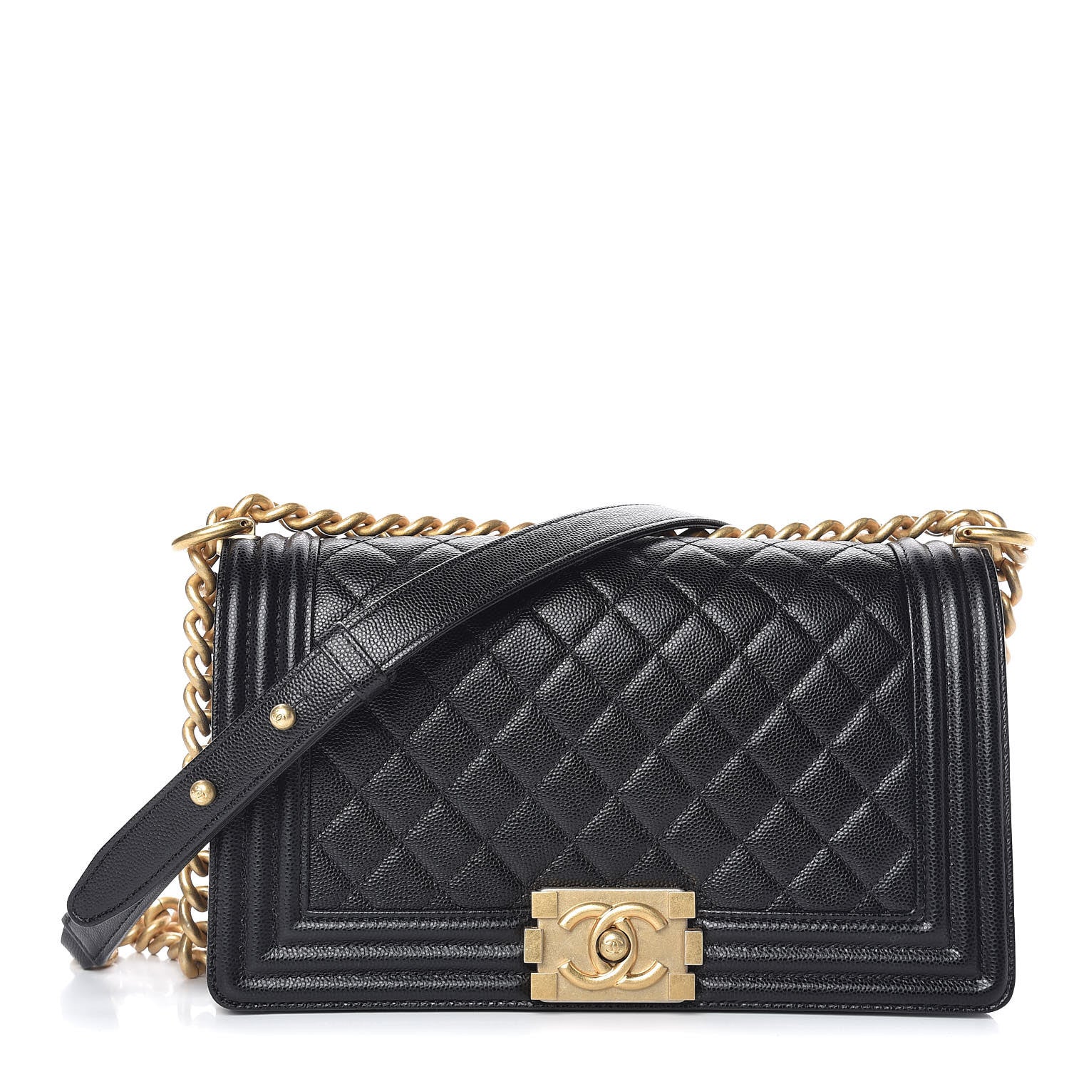 Chanel Caviar Quilted Medium Boy Flap Black 1 of 11
