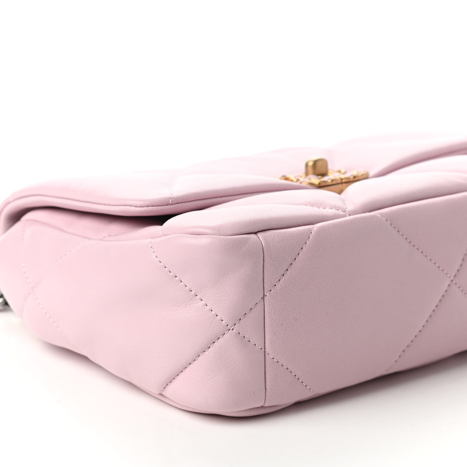 Chanel Lambskin Quilted Medium Chanel 19 Flap Light Pink 6 of 10