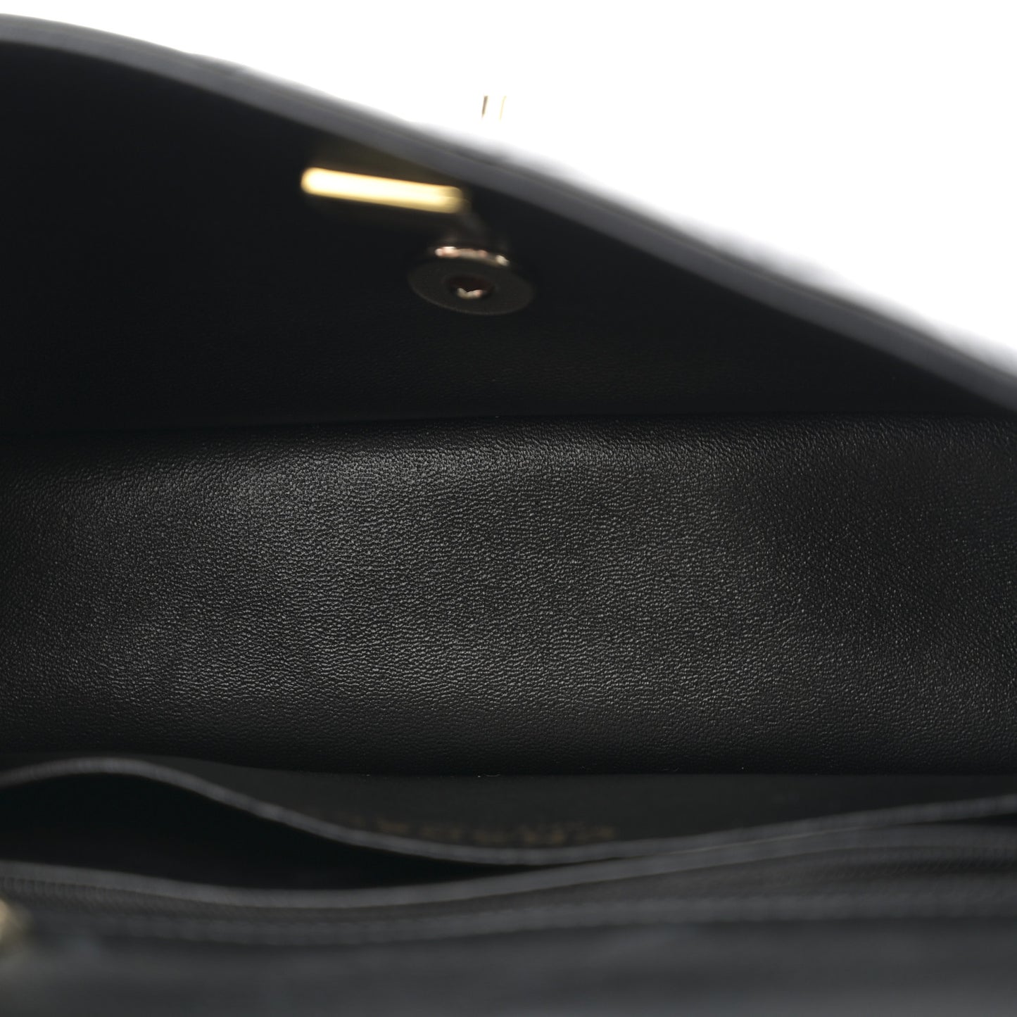 Lambskin Quilted Mini Rectangular Flap Black
