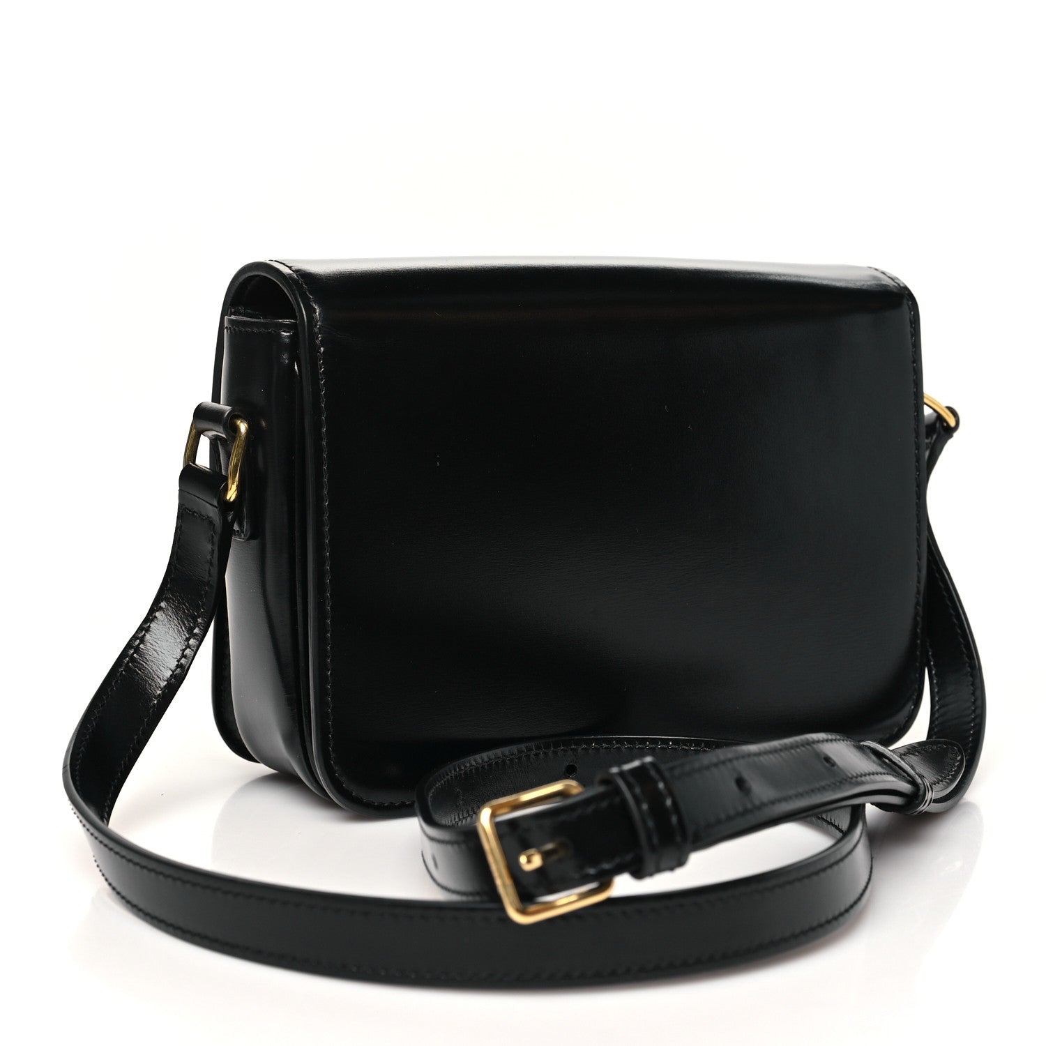 Celine Shiny Calfskin Teen Triomphe Black 3 of 10