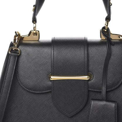 Prada Saffiano Lux Sidonie Top Handle Bag Black 9 of 9