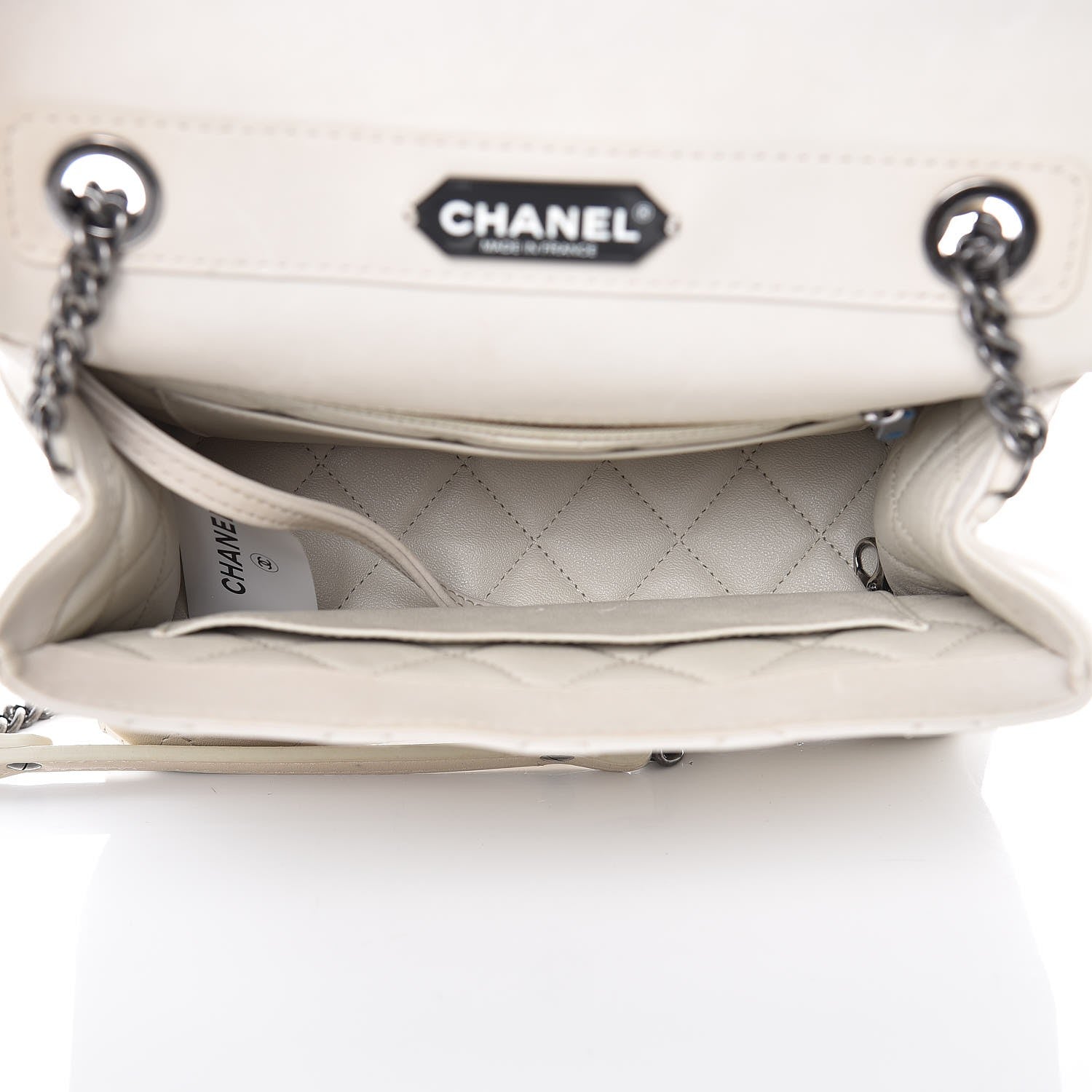 Chanel Calfskin Stitched Urban Luxury Top Handle Bag Ivory 5 of 12