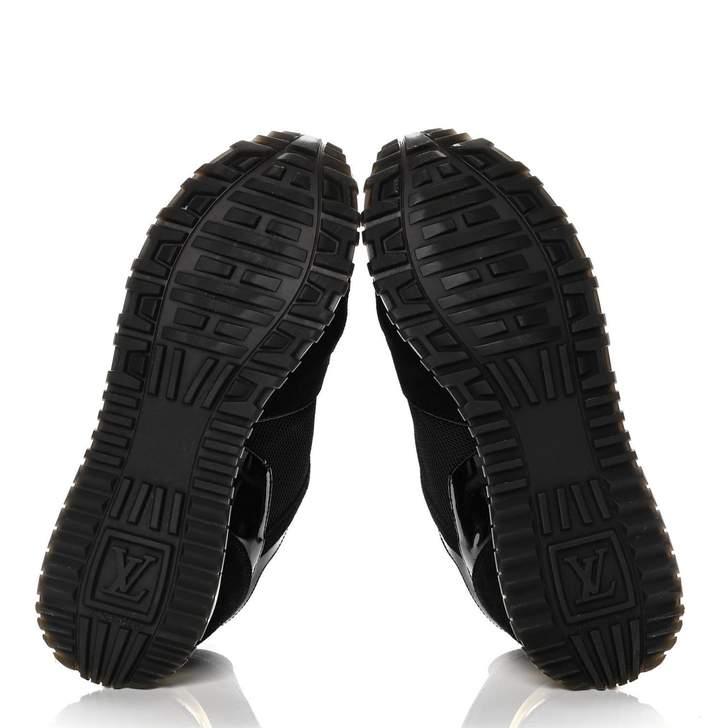 Suede Monogram Run Away Sneakers 37 Black