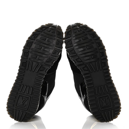 Louis Vuitton Suede Monogram Run Away Sneakers 37 Black 7 of 11