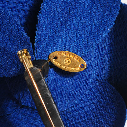 Chanel Camellia Pin Brooch Blue 3 of 5