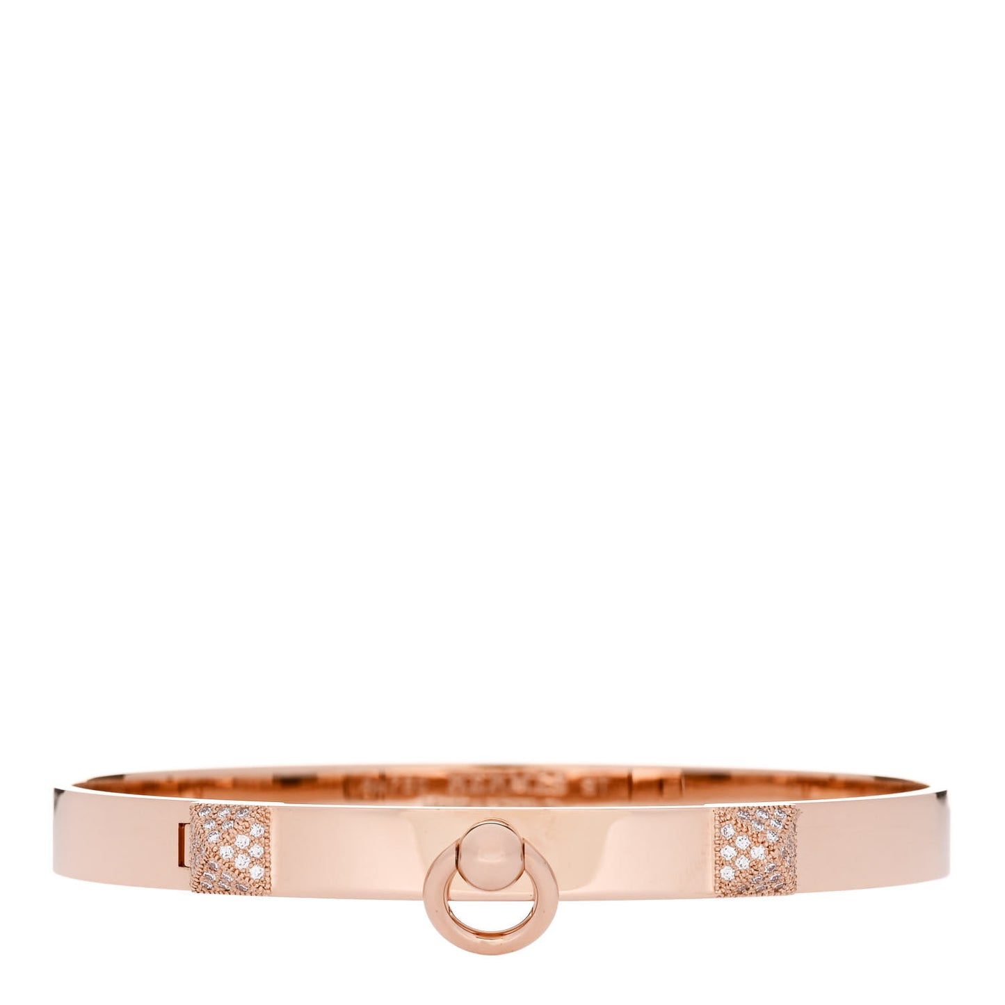 18K Rose Gold Diamond PM Collier De Chien Bracelet ST