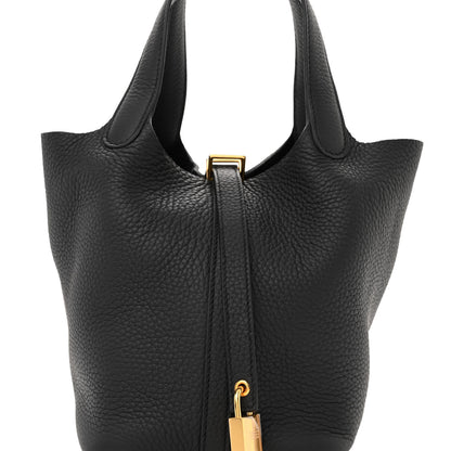 Hermes Taurillon Clemence Picotin Lock 18 PM Black 8 of 11