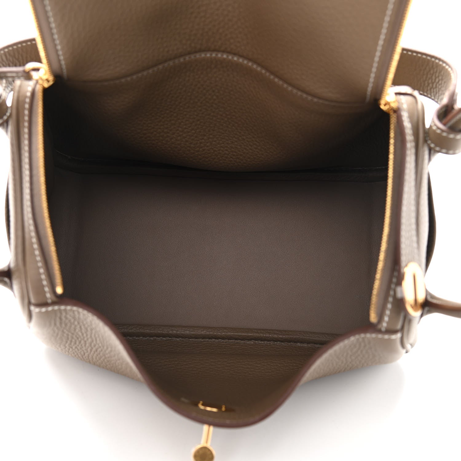 Hermes Taurillon Clemence Lindy 26 Etoupe 5 of 11