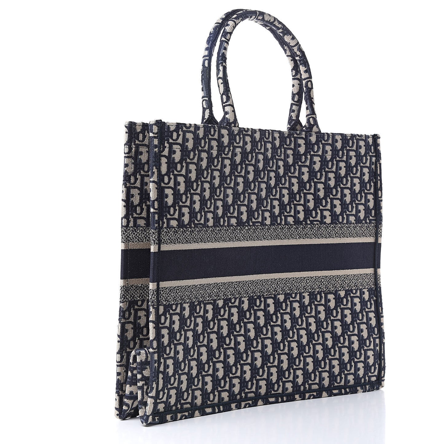 Oblique Book Tote Blue Multicolor