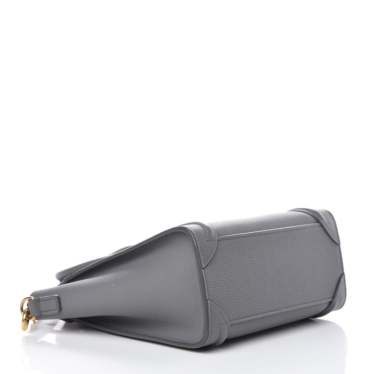 Drummed Calfskin Nano Luggage Kohl
