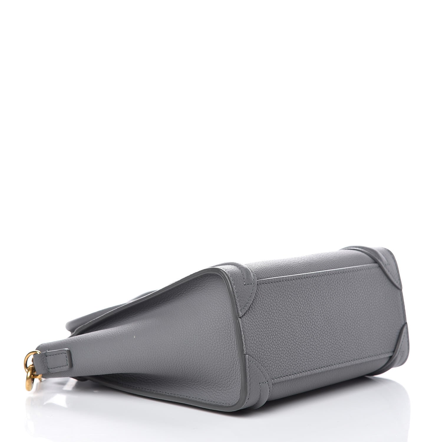 Celine Drummed Calfskin Nano Luggage Kohl 4 of 12