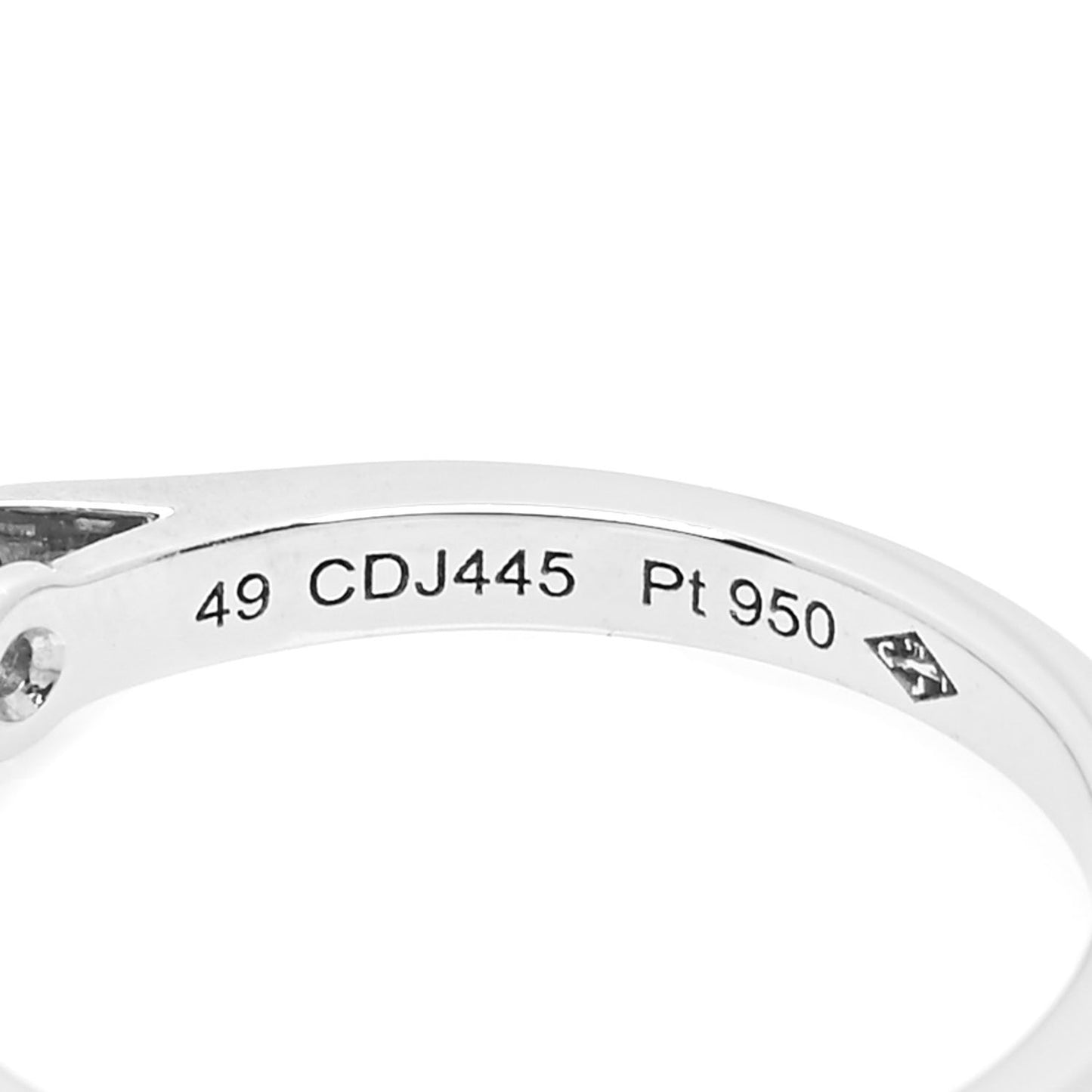 Platinum Diamond .19ct Solitaire Engagement Ring 49 4.75