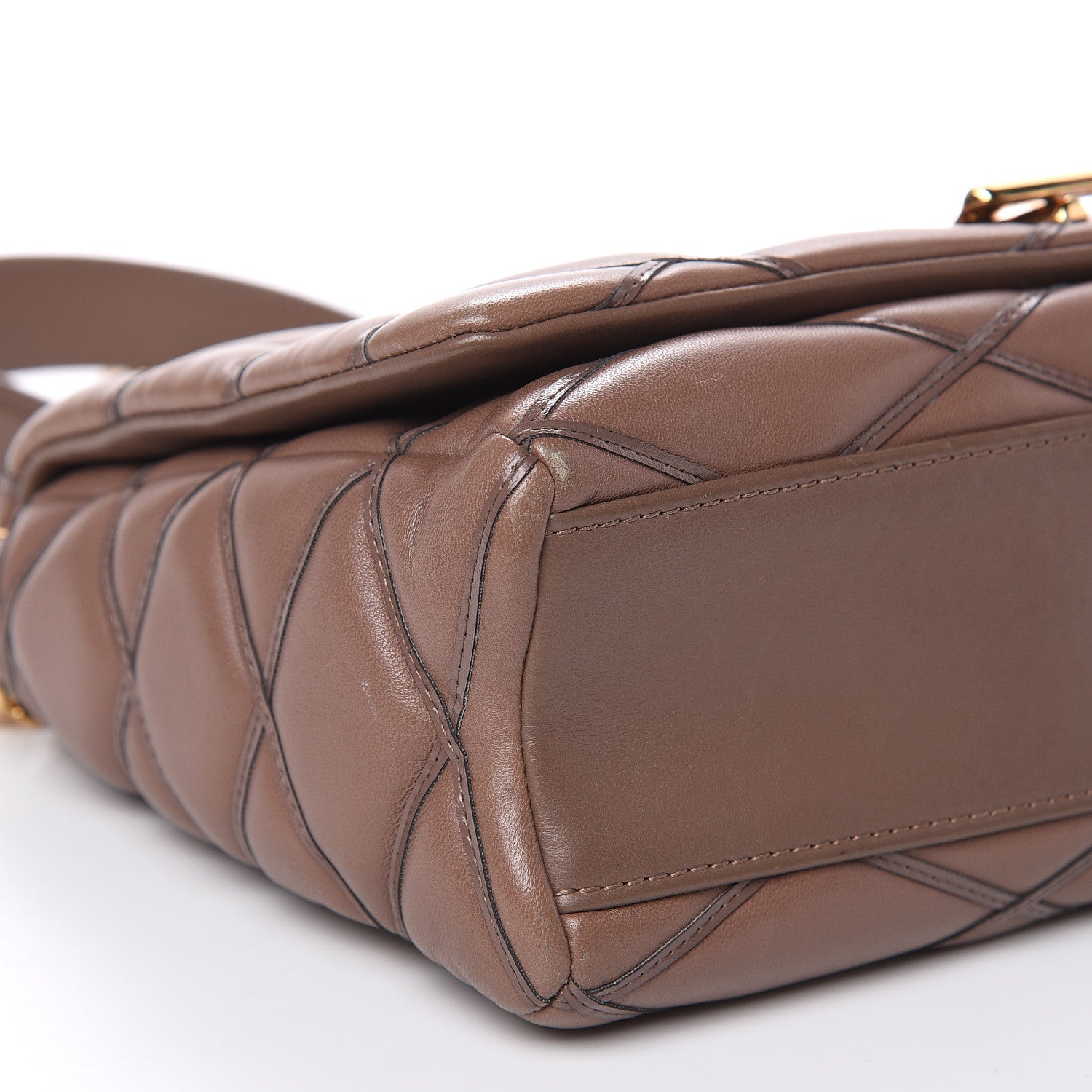 Louis Vuitton Lambskin Malletage GO-14 MM Taupe 7 of 14