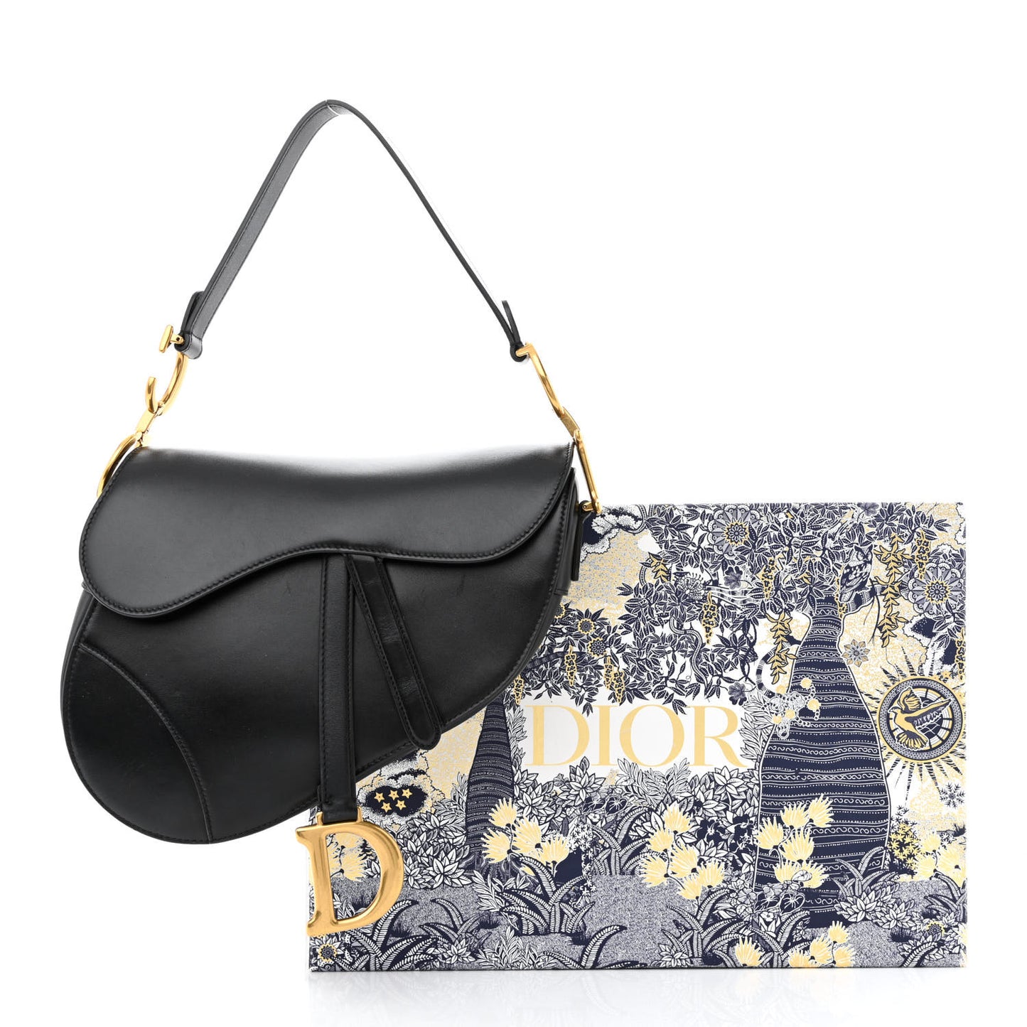 Calfskin Saddle Bag Black