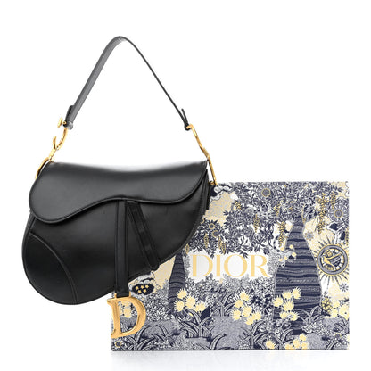 Christian Dior Calfskin Saddle Bag Black 12 of 12