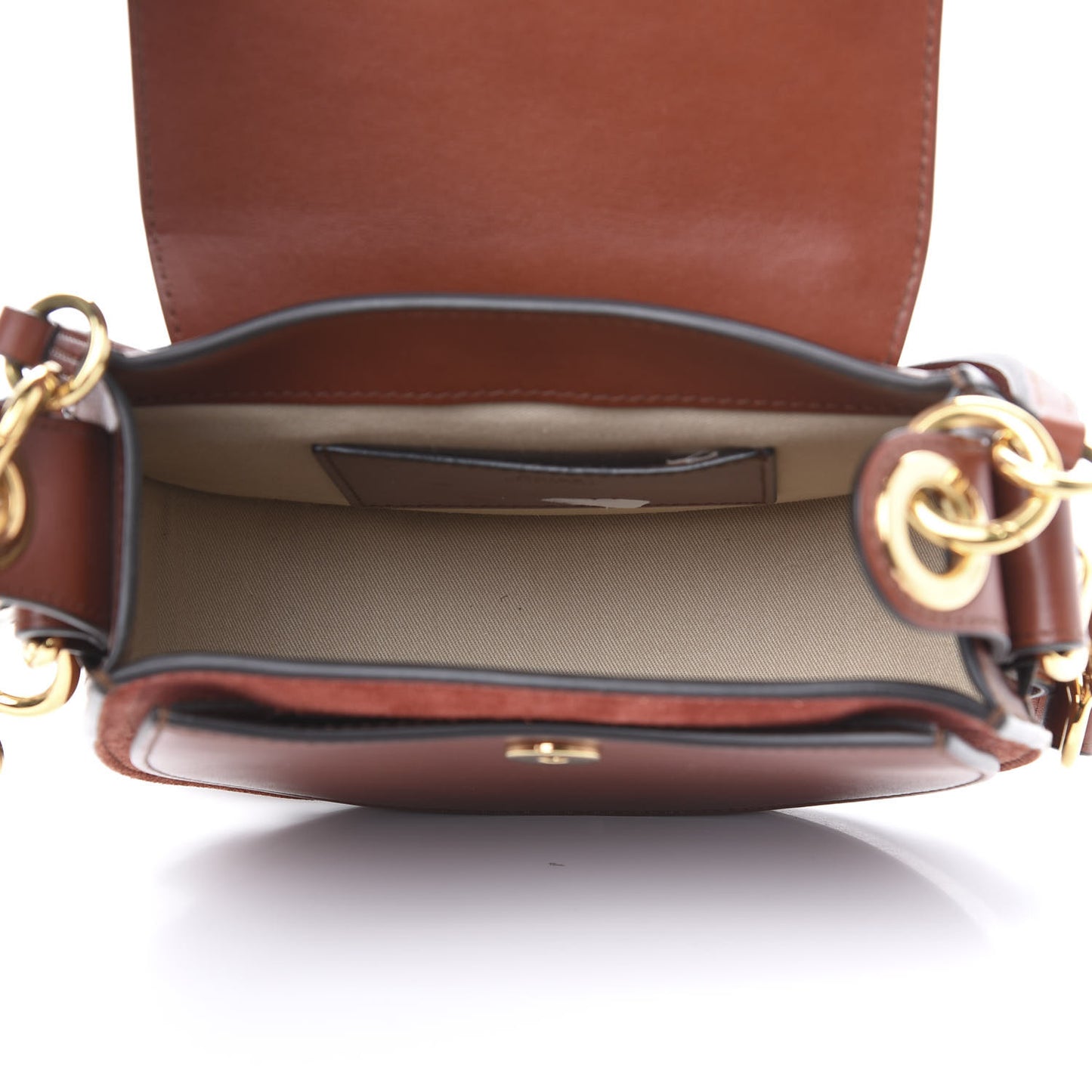 Calfskin Small Tess Bag Sepia Brown