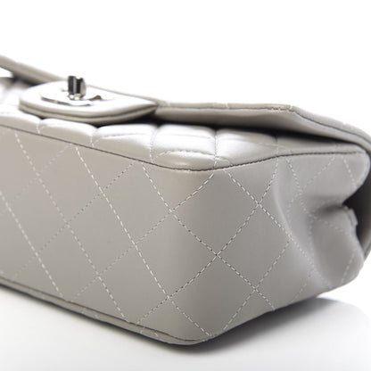 Chanel Lambskin Quilted Mini Rectangular Flap Grey 6 of 9