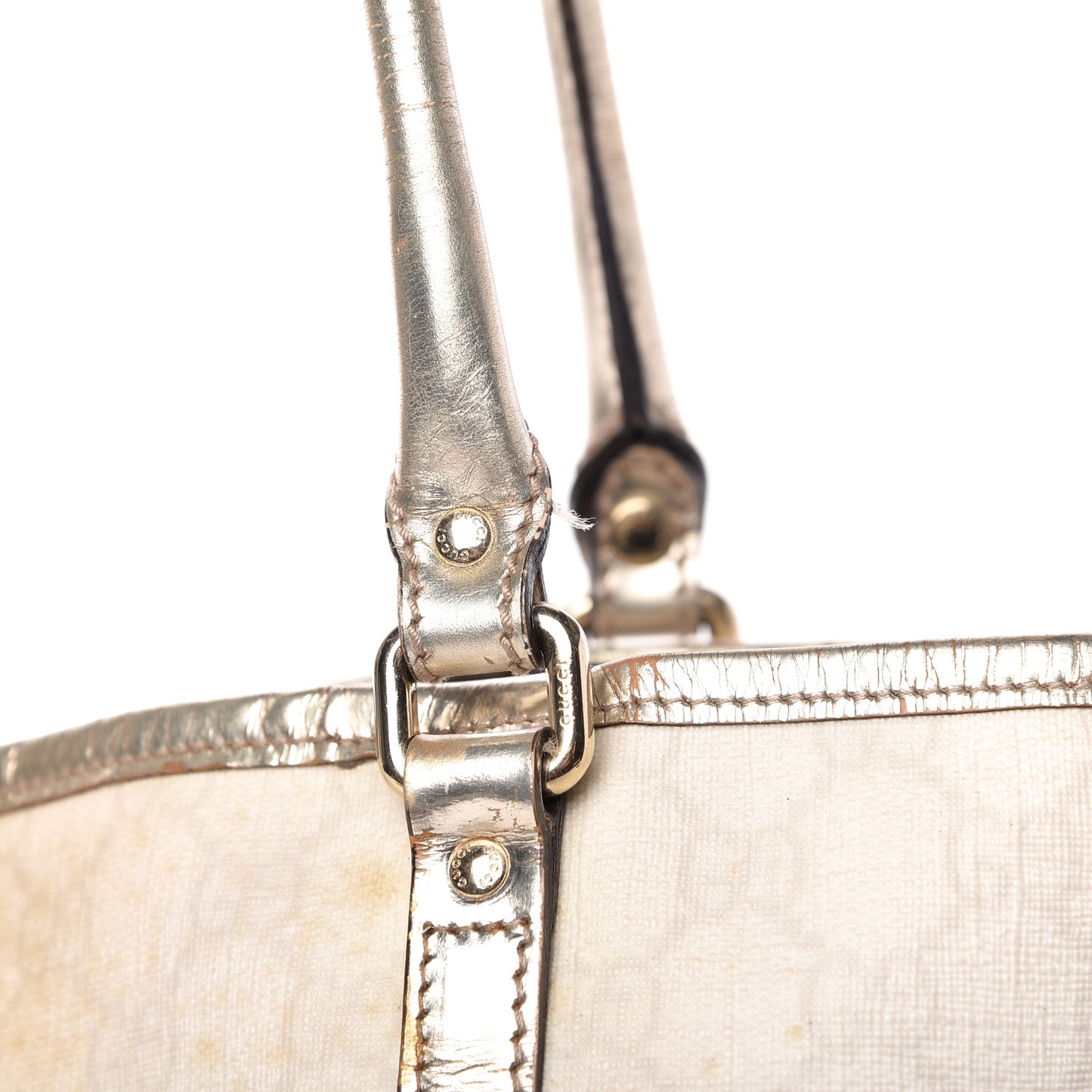 Crystal Monogram Medium Joy Tote Gold