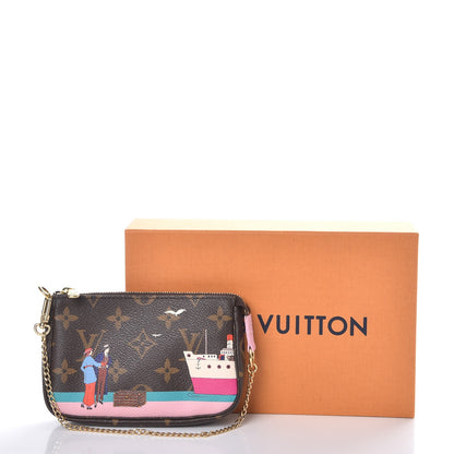 Louis Vuitton Monogram 2016 Christmas Animation Mini Pochette Accessories Rose Ballerine 8 of 8
