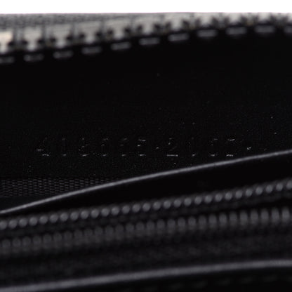 Gucci GG Supreme Monogram Blooms Zip Around Wallet Beige New Military Black 7 of 8