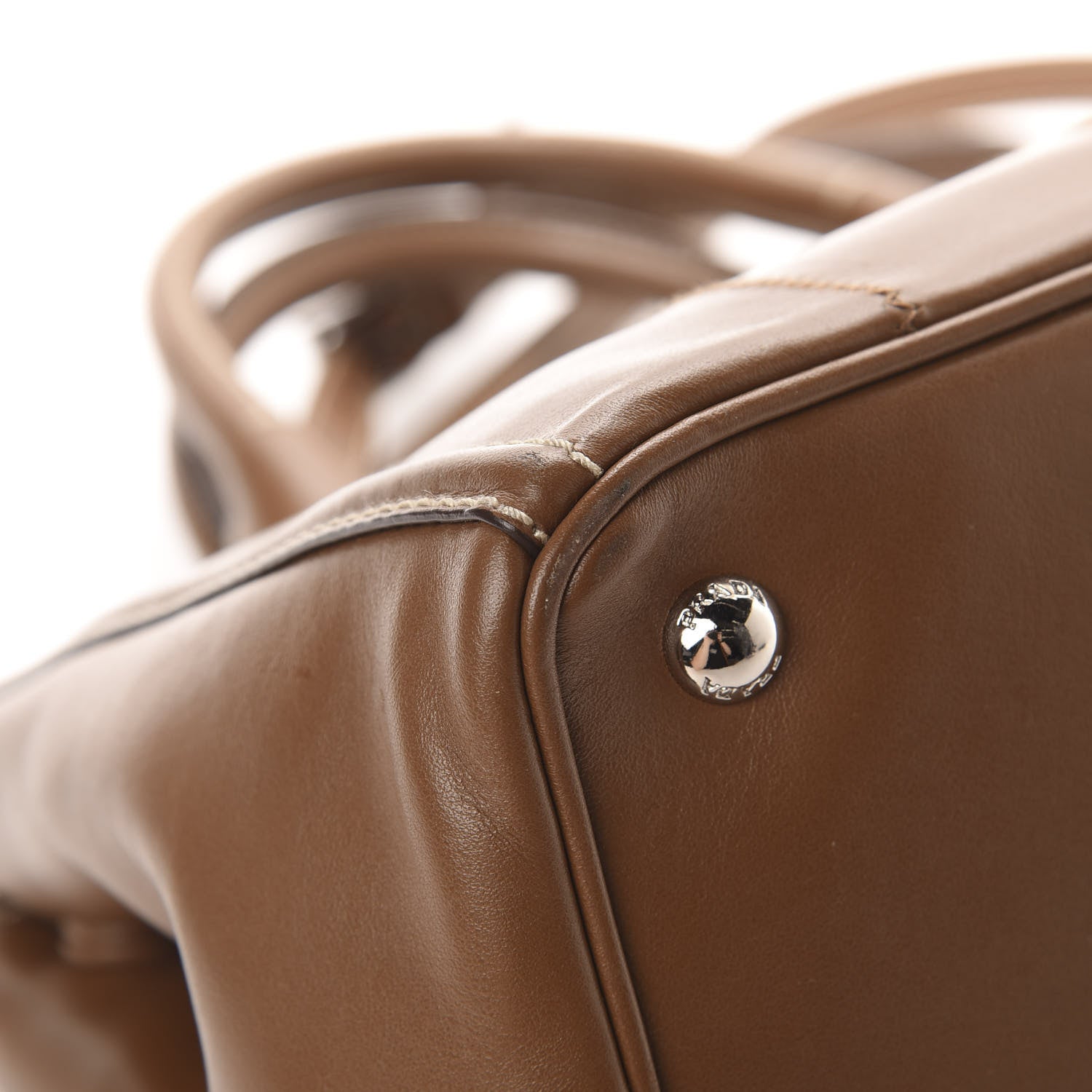 Prada Soft Calfskin Tote Cannella 10 of 15