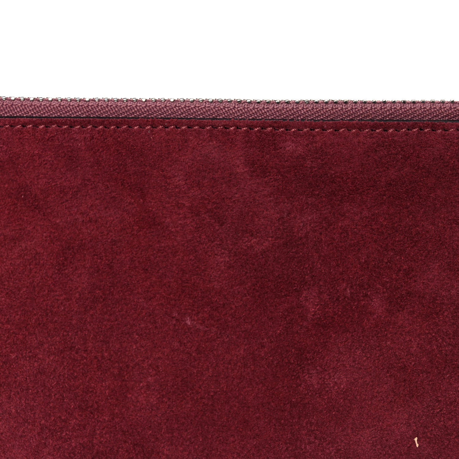 Gucci GG Supreme Monogram Blooms Suede Large Zip Pouch Beige Multicolor Dry Rose 11 of 11