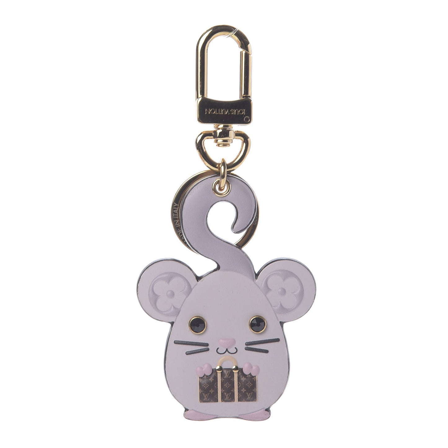 Calfskin Monogram Vuittonite Rat Bag Charm Key Holder