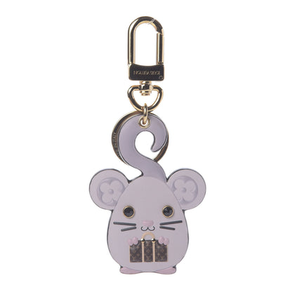 Louis Vuitton Calfskin Monogram Vuittonite Rat Bag Charm Key Holder 1 of 5