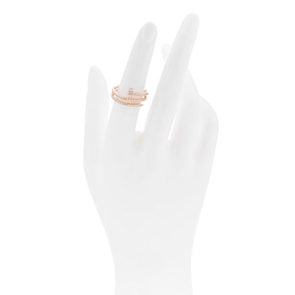 Cartier 18K Pink Gold Diamond Double Juste Un Clou Paved Ring 52 6 2 of 4