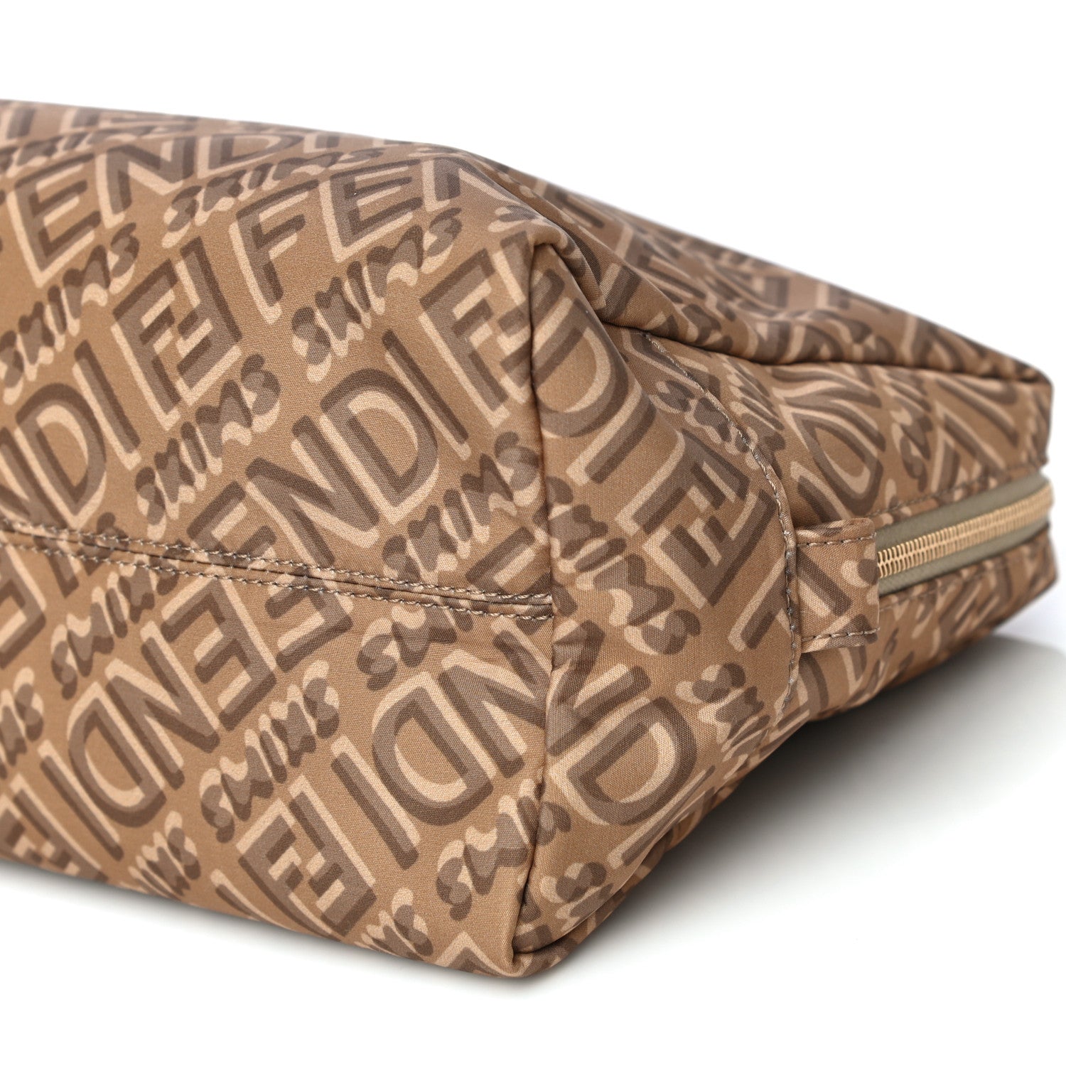 Fendi X SKIMS Nylon Medium Trapezoid Beauty Pouch Sand 10 of 10