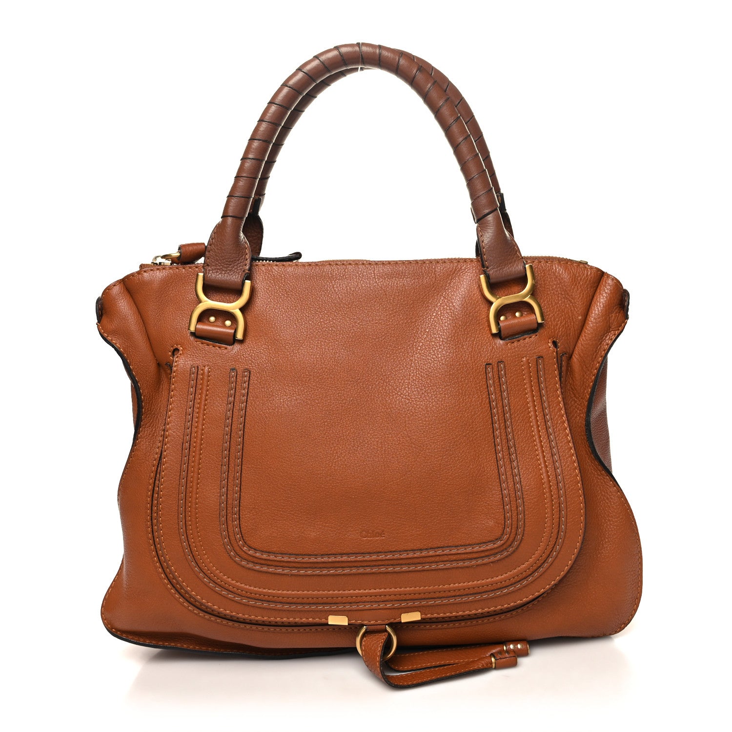 Chloe Calfskin Large Marcie Satchel Tan 1 of 12