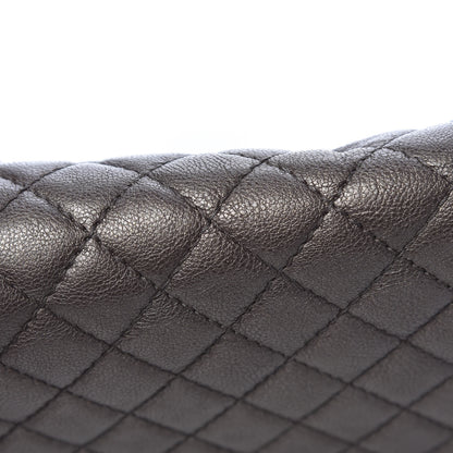 Chanel Metallic Calfskin Quilted Medium Boy Flap Dark Silver 12 of 19