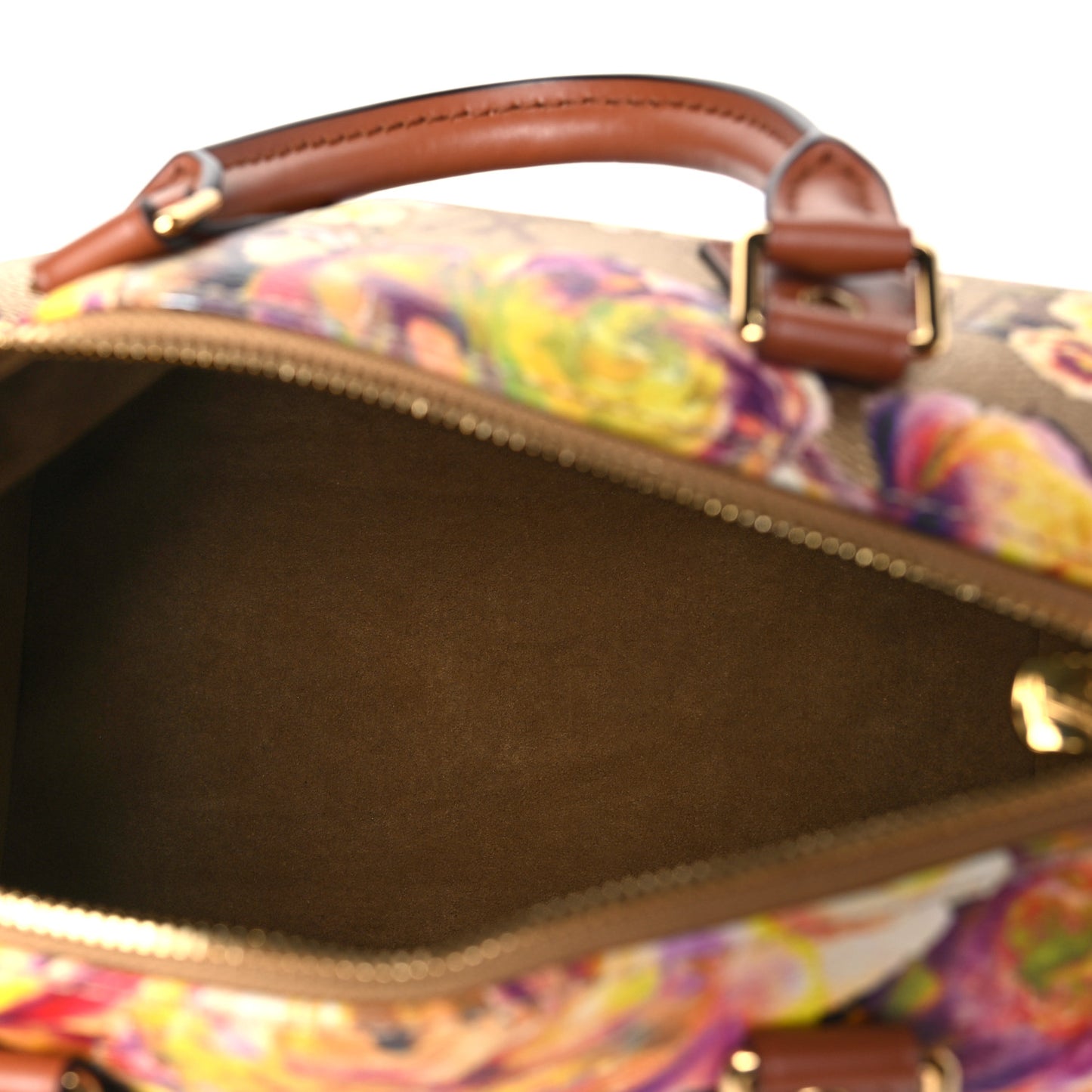 Metallic Monogram LV Garden Speedy Bandouliere 25 Gold
