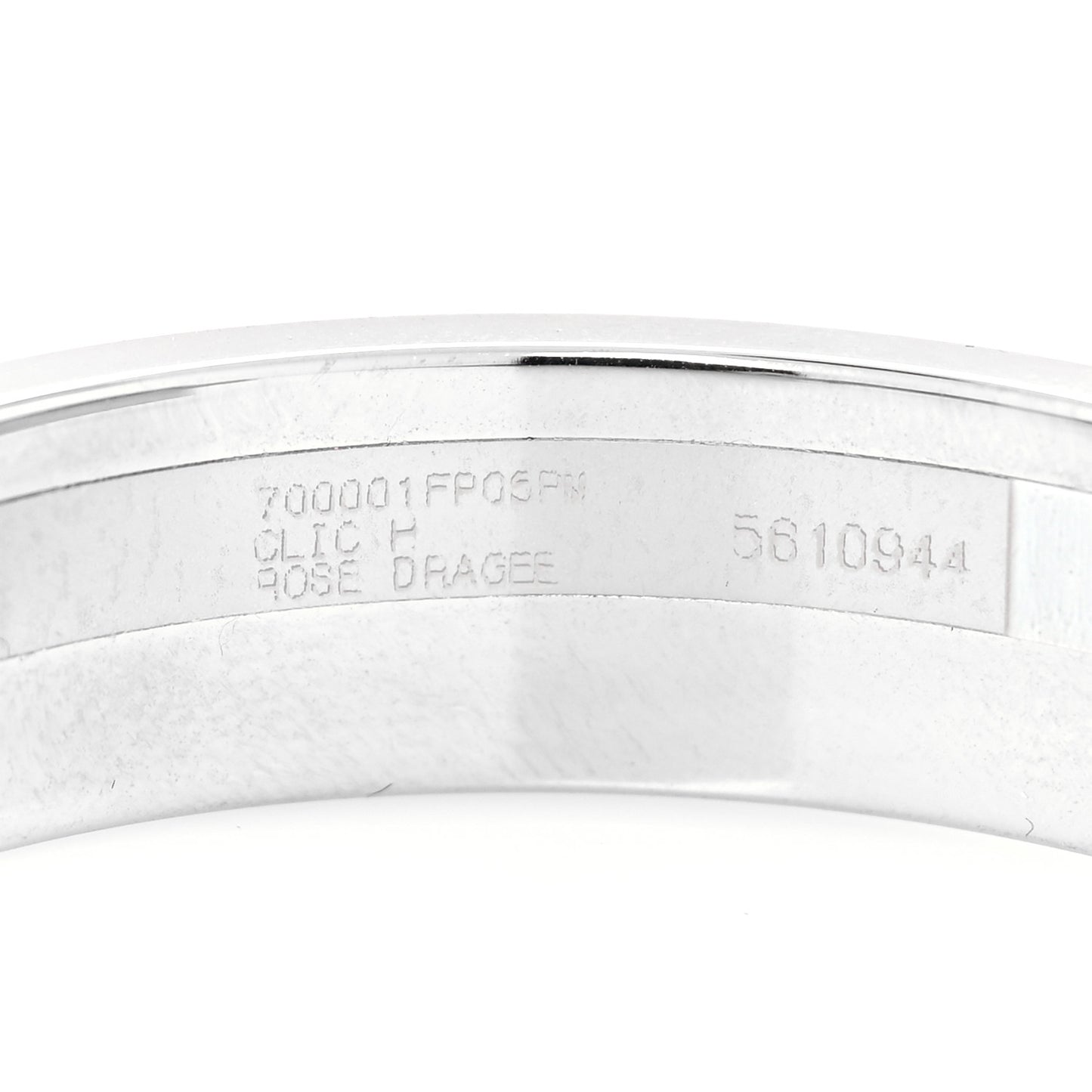 Enamel Narrow Clic Clac H Bracelet PM Rose Dragee