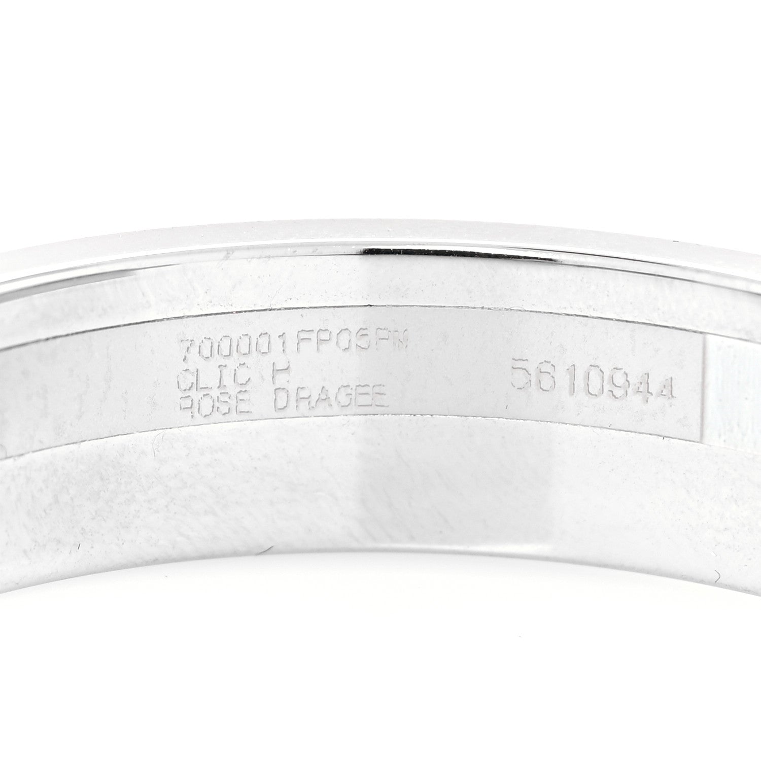 Hermes Enamel Narrow Clic Clac H Bracelet PM Rose Dragee 6 of 6