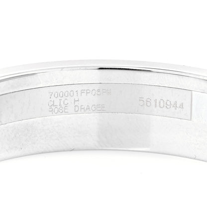 Hermes Enamel Narrow Clic Clac H Bracelet PM Rose Dragee 6 of 6